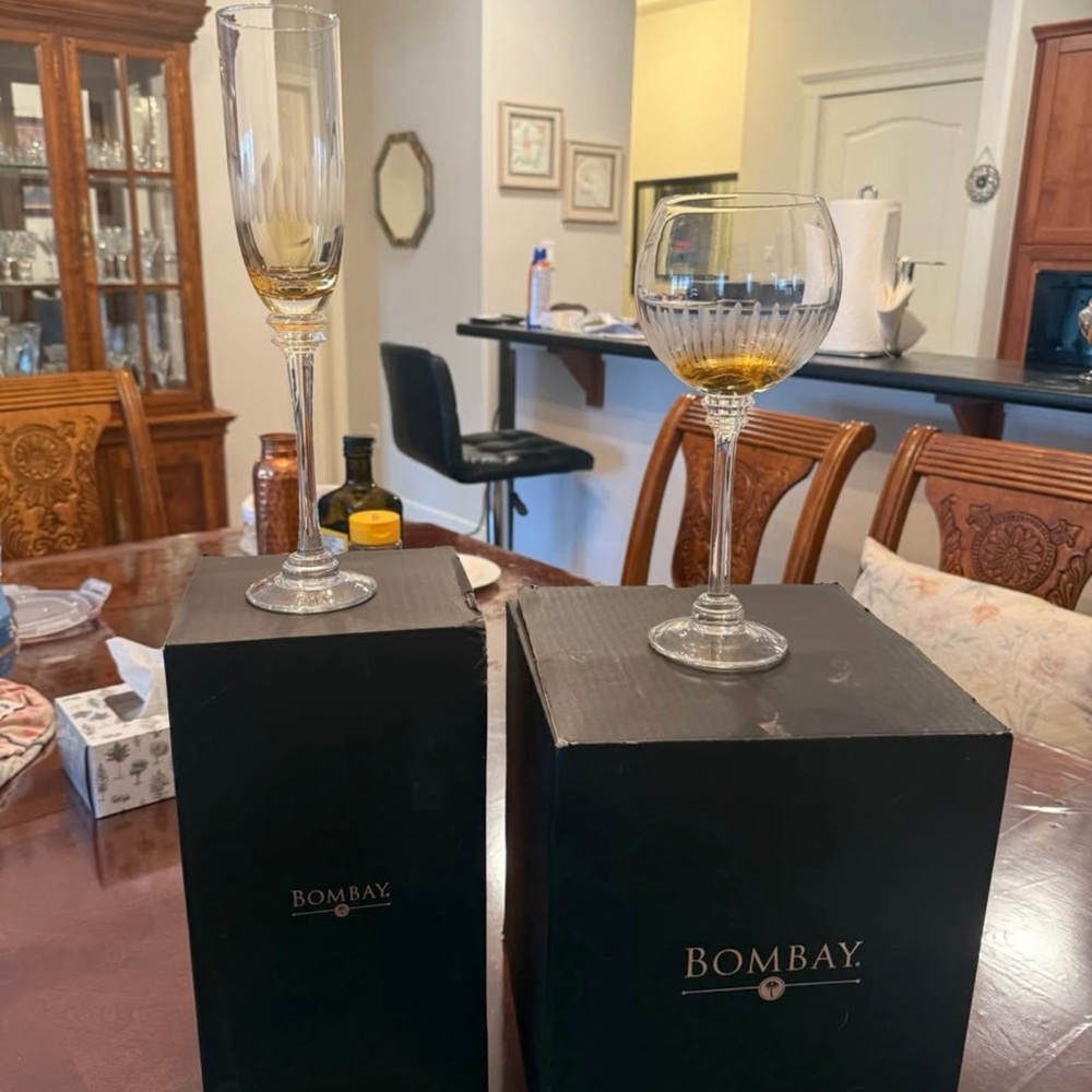 Bombay Gold-Accented Glassware Set